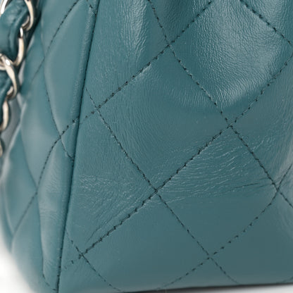 Chanel Lambskin Quilted Maxi Single Flap Turquoise 14 of 14