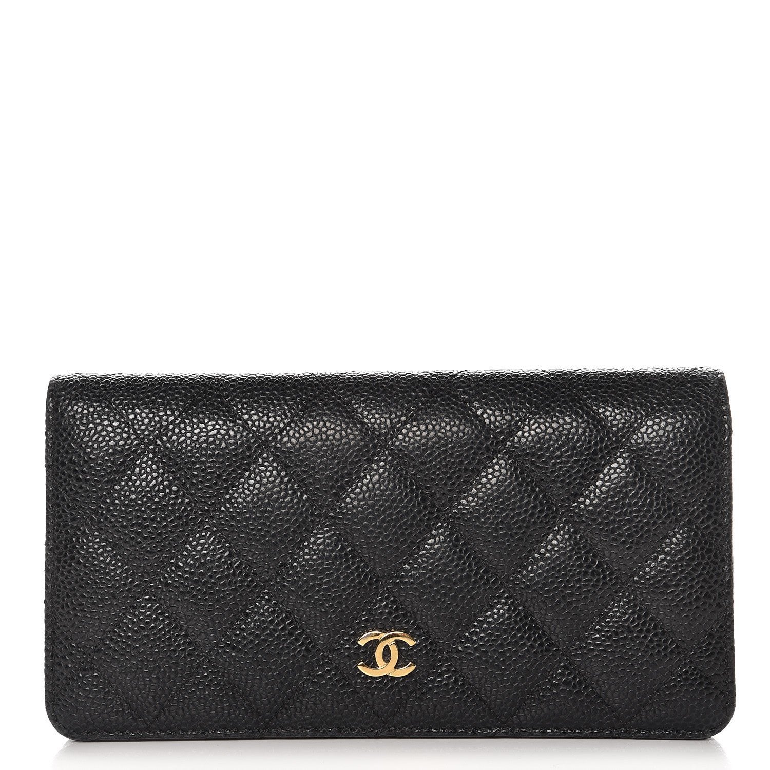 Chanel Caviar Quilted Yen Wallet Black 1 of 10
