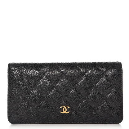 Chanel Caviar Quilted Yen Wallet Black 1 of 10