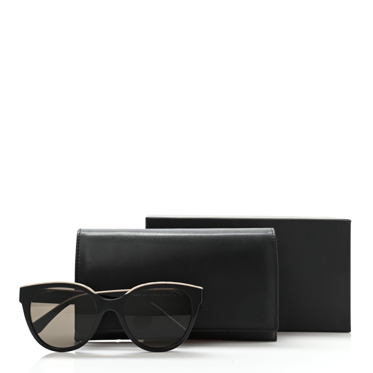 Chanel Acetate CC Butterfly Sunglasses 5414 Black Beige 8 of 8