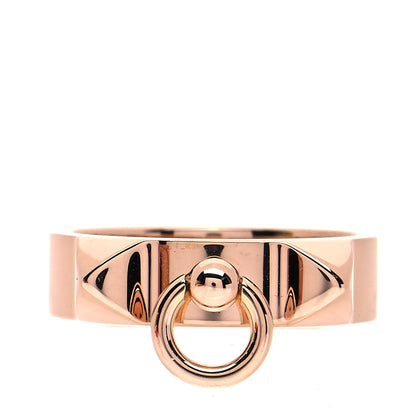 Hermes 18K Rose Gold PM Collier De Chien Ring 52 6 1 of 6