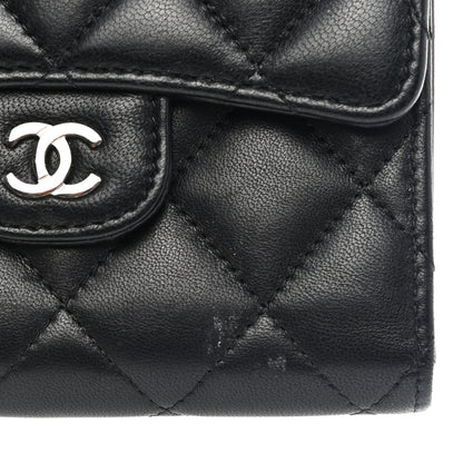 Chanel Lambskin Quilted Small Compact Wallet Black 10 of 12