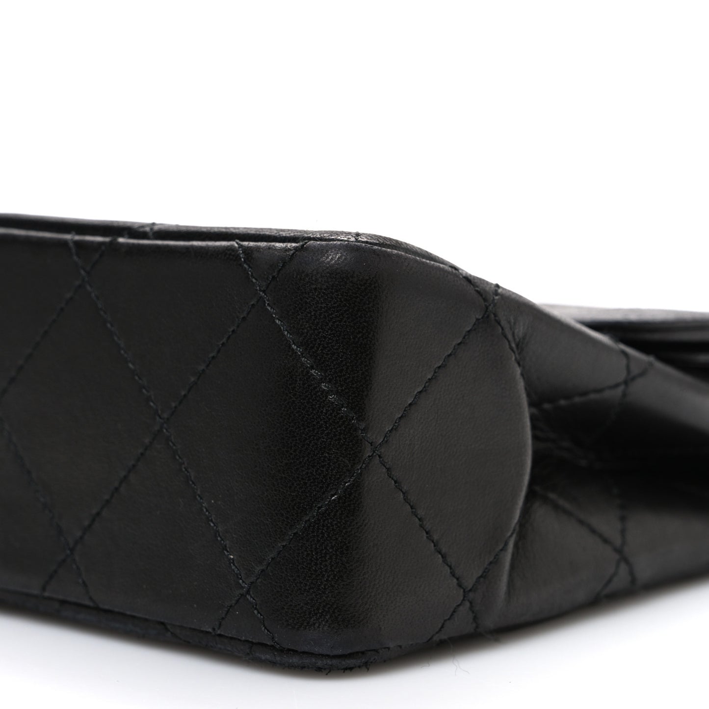 Lambskin Quilted Medium Single Flap Black