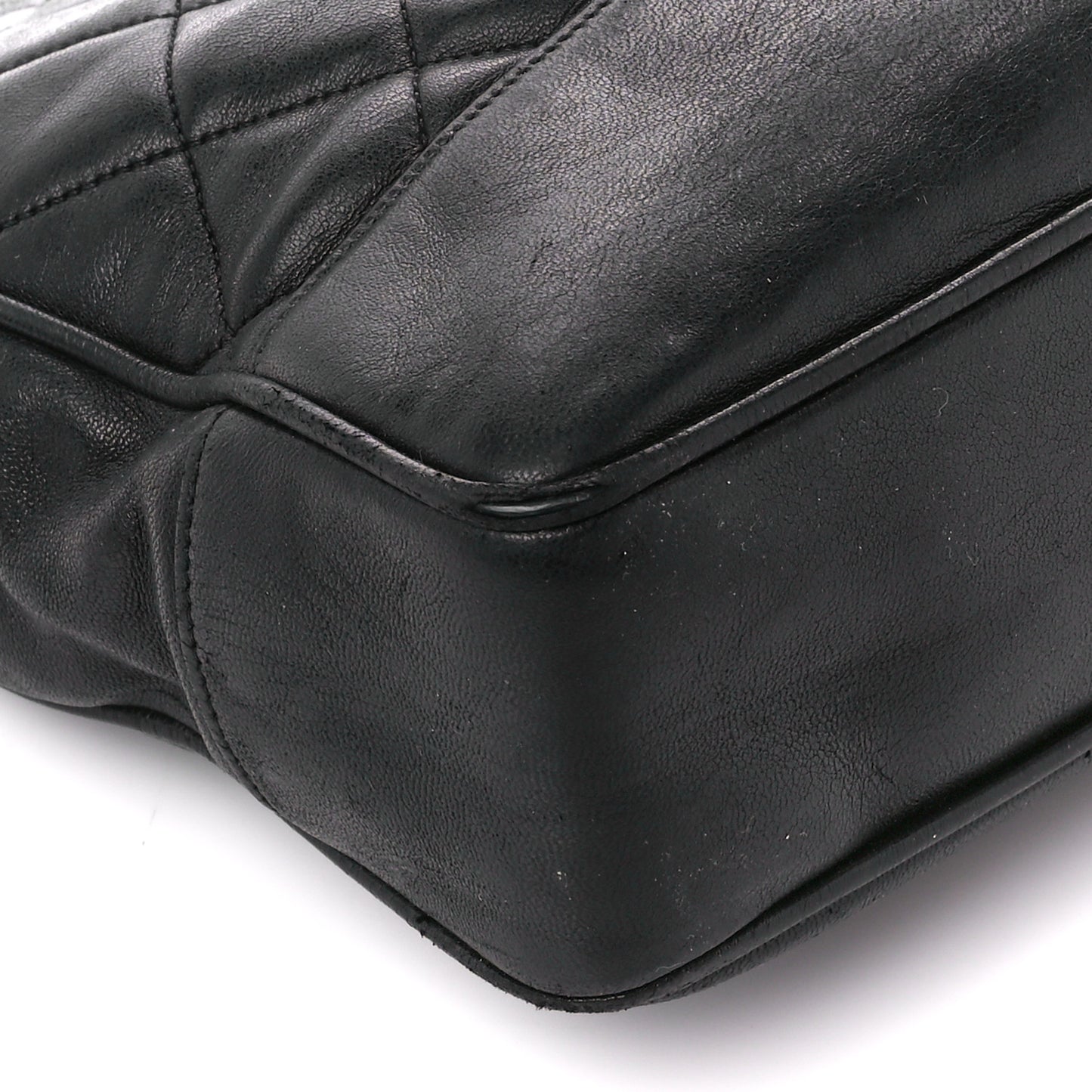 Lambskin Quilted Shoulder Bag Black