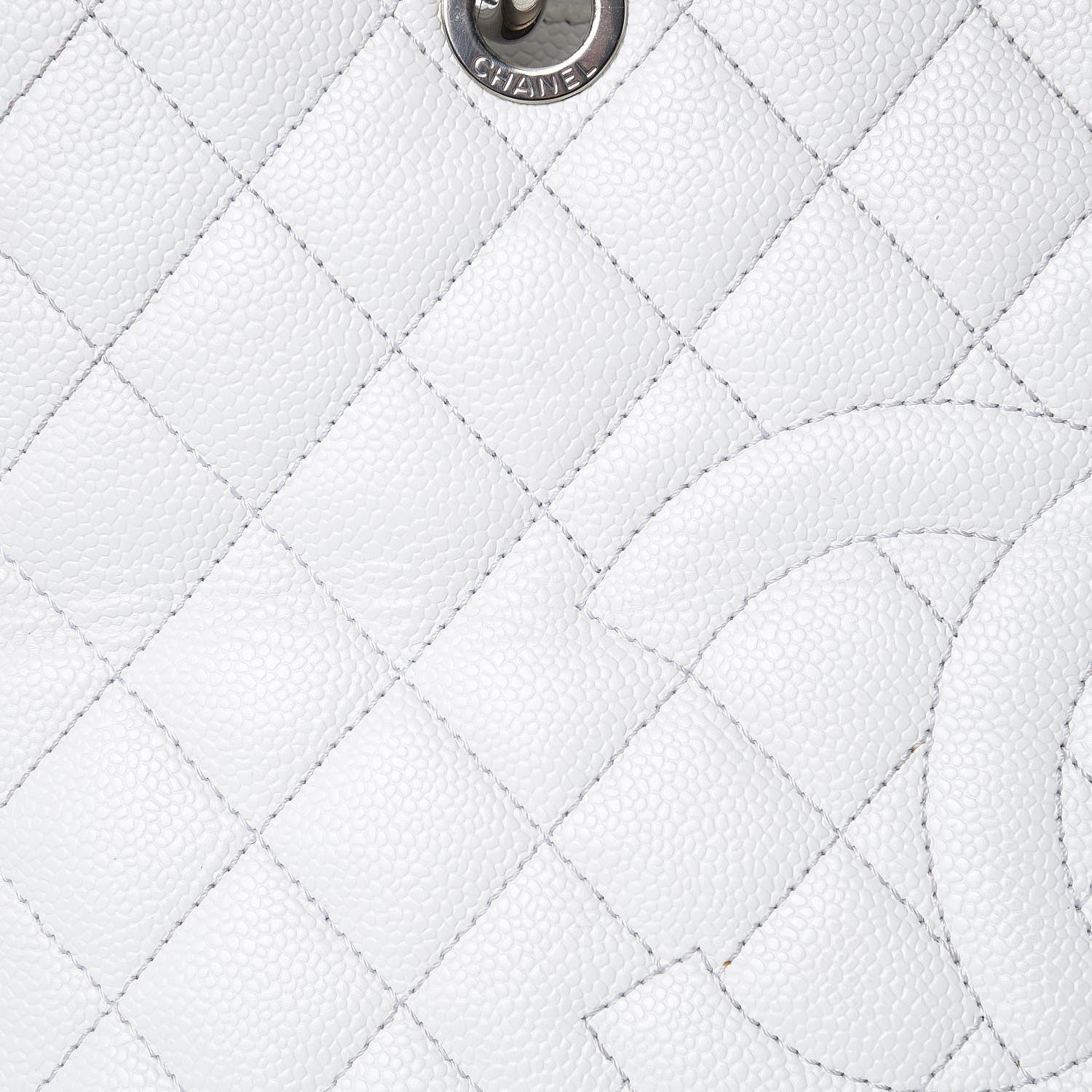 Chanel Caviar Quilted Grand Shopping Tote GST White 19 of 24