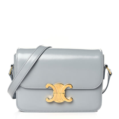 Celine Shiny Calfskin Teen Triomphe Pearl Blue 1 of 8