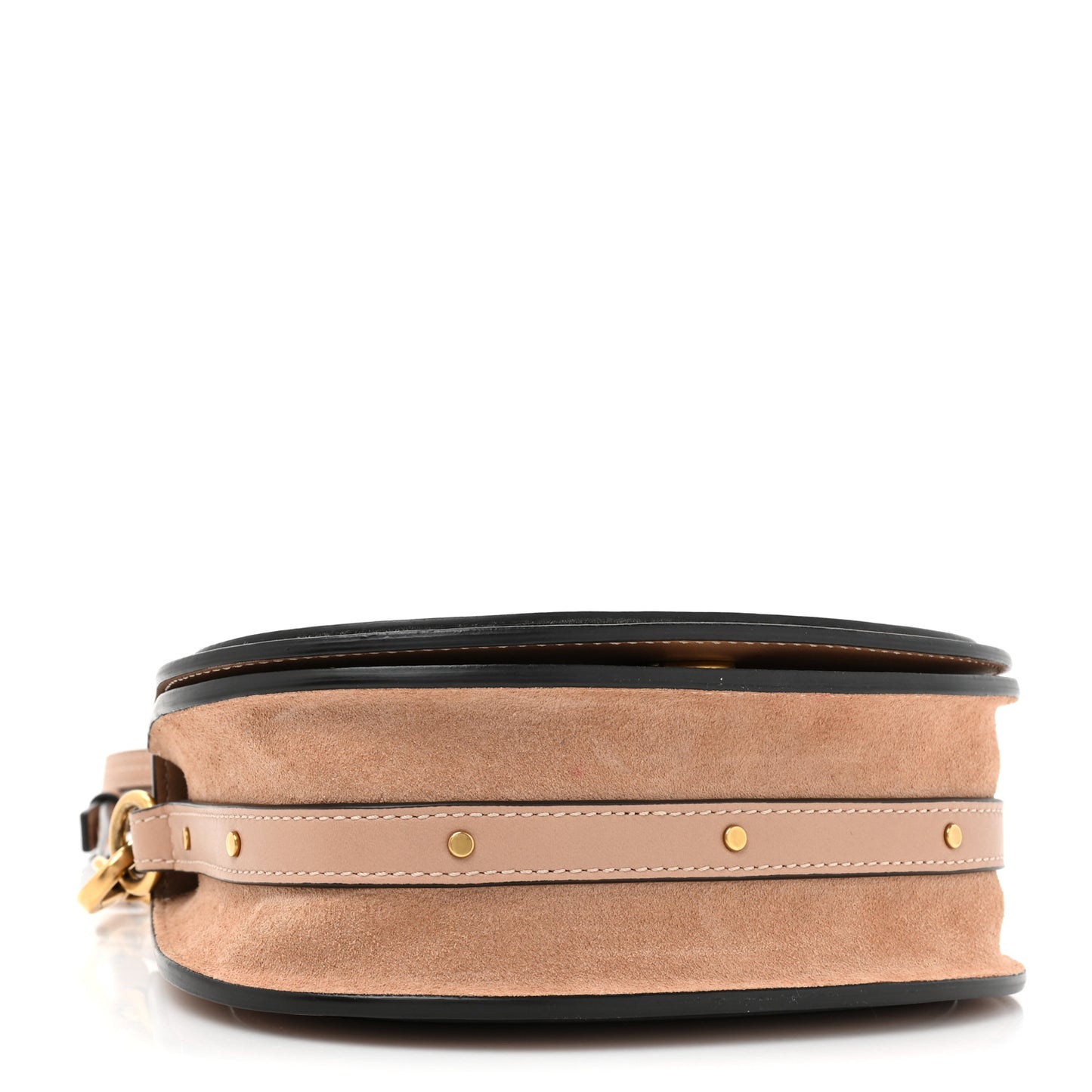 Calfskin Suede Small Nile Bracelet Bag Biscotti Beige
