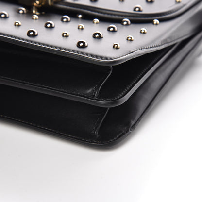 Versace Nappa Studded Medium DV ONE Satchel Black 9 of 10
