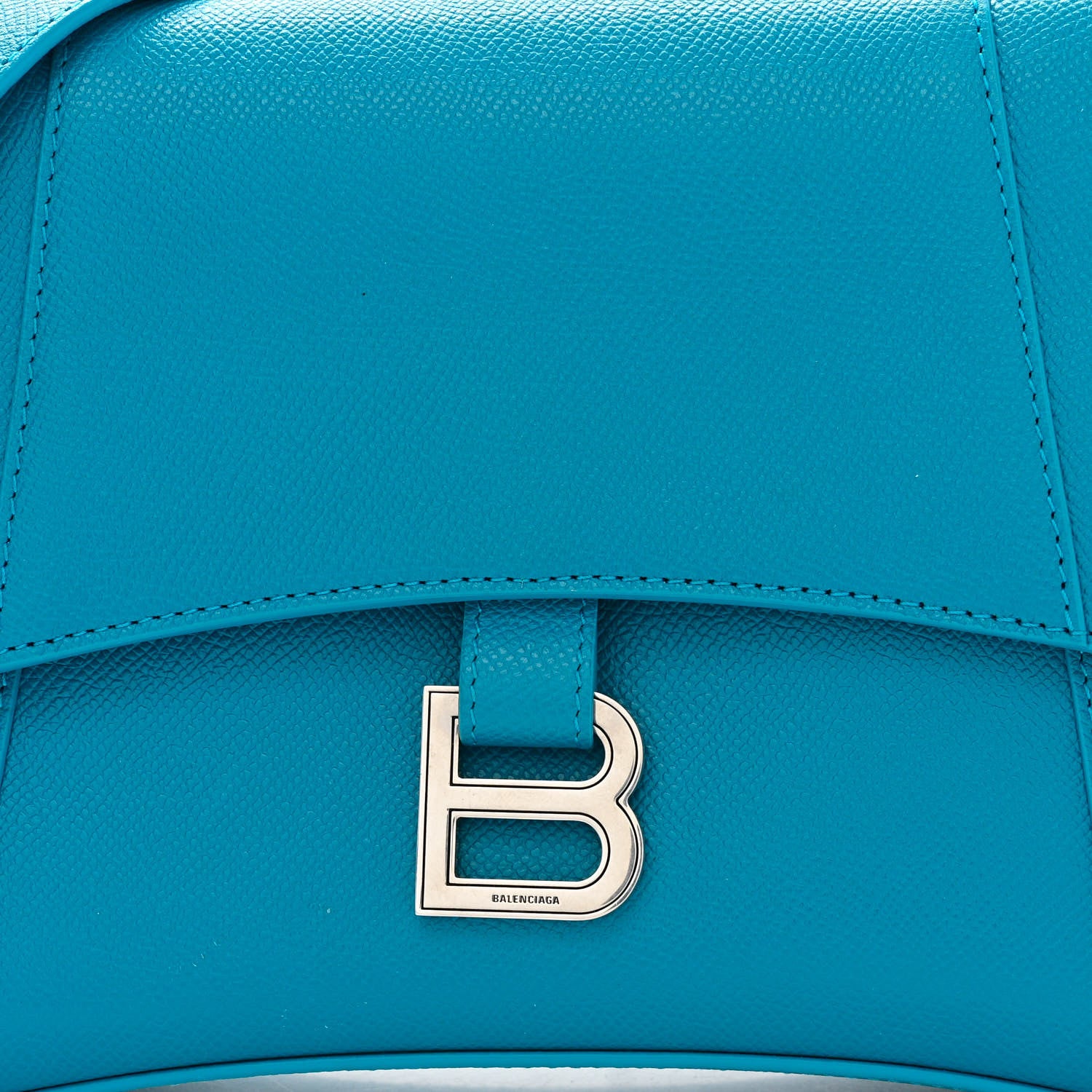 Balenciaga Grained Calfskin Small Downtown Shoulder Bag Turquoise 9 of 15