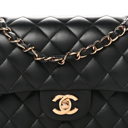 Chanel Lambskin Quilted Small Double Flap Black 7 of 11