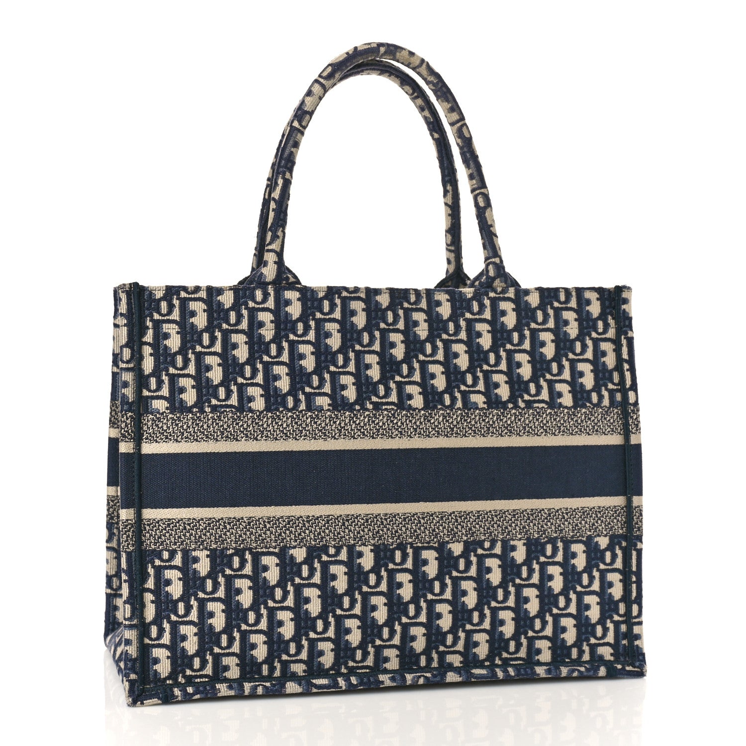Christian Dior Oblique Medium Book Tote Blue Multicolor 3 of 9