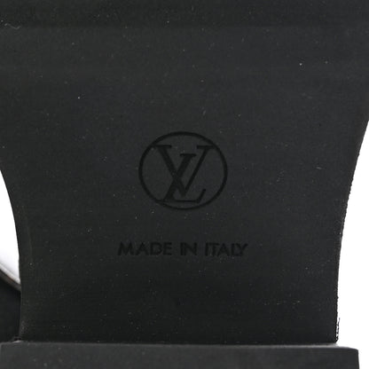 Louis Vuitton Calfskin Monogram Beaubourg Ankle Boots 38.5 Black 8 of 11