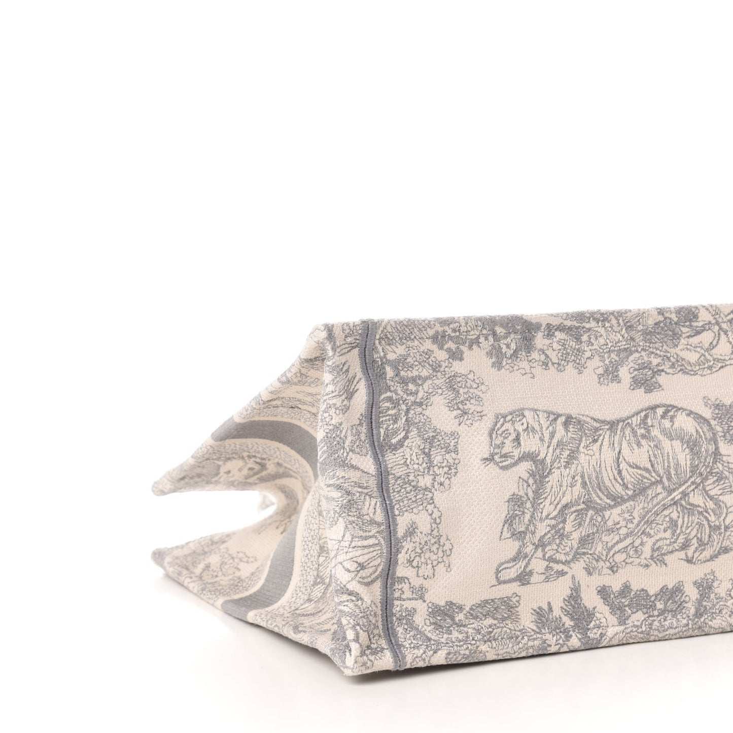 Canvas Embroidered Medium Dioriviera Toile De Jouy Book Tote Gray
