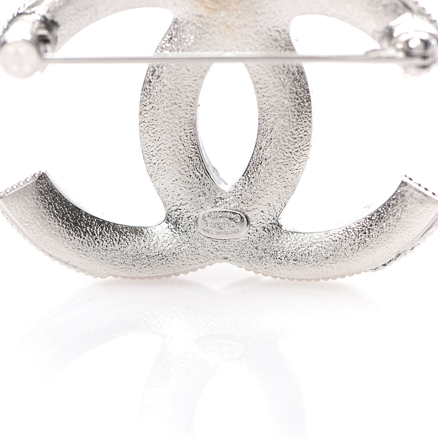Crystal CC Brooch Silver