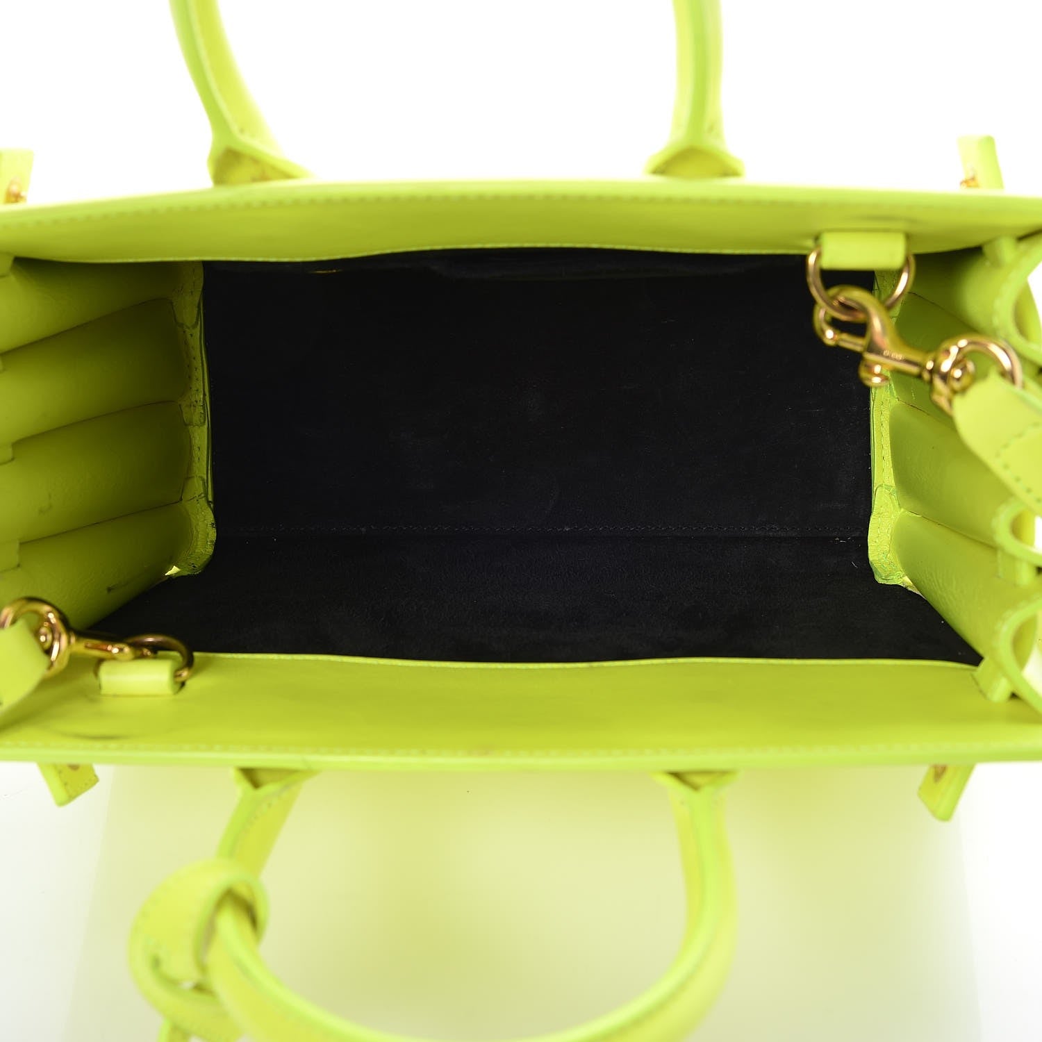 Saint Laurent Calfskin Nano Sac De Jour Neon Yellow 6 of 9