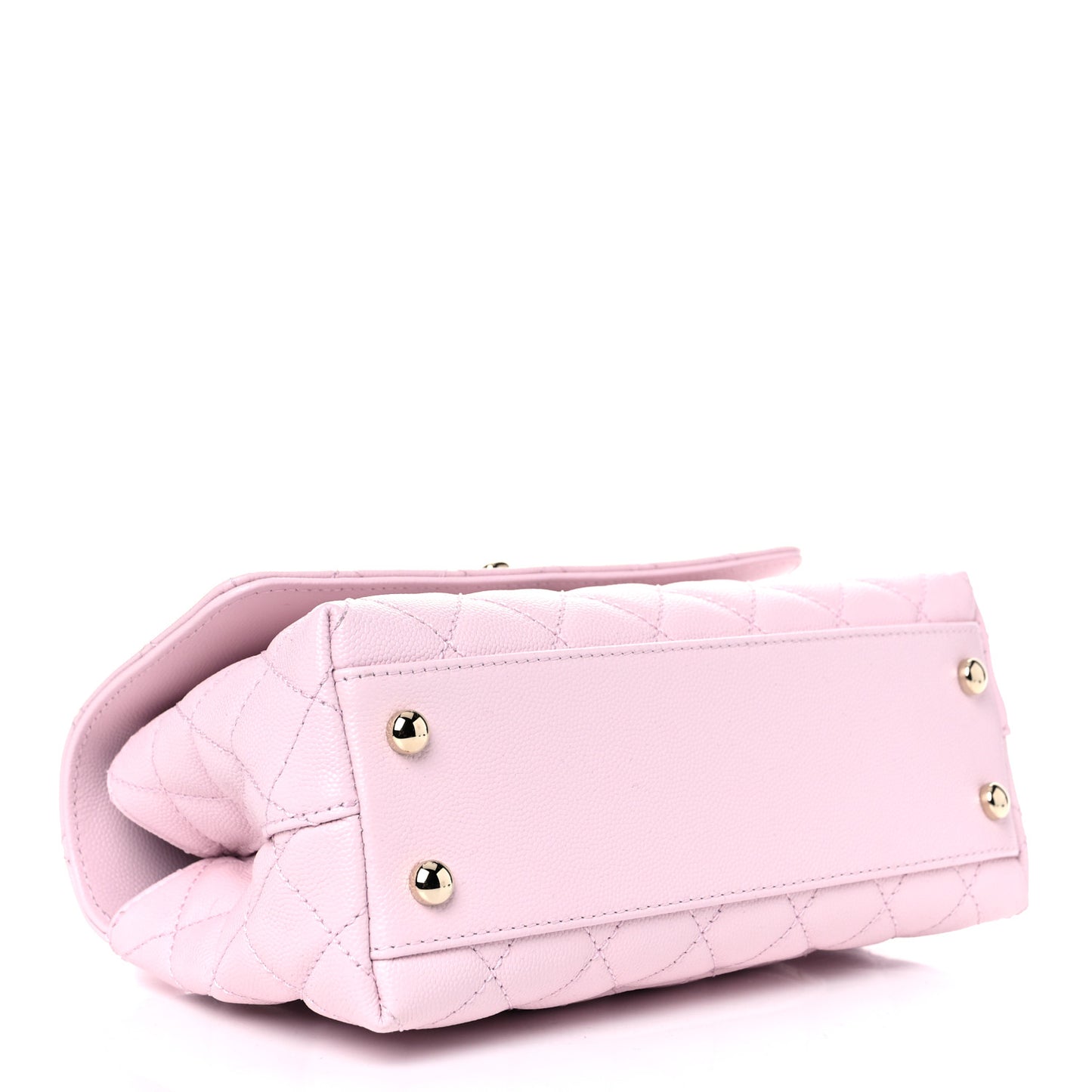 Caviar Quilted Mini Coco Handle Flap Light Pink