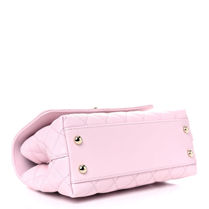 Chanel Caviar Quilted Mini Coco Handle Flap Light Pink 3 of 9