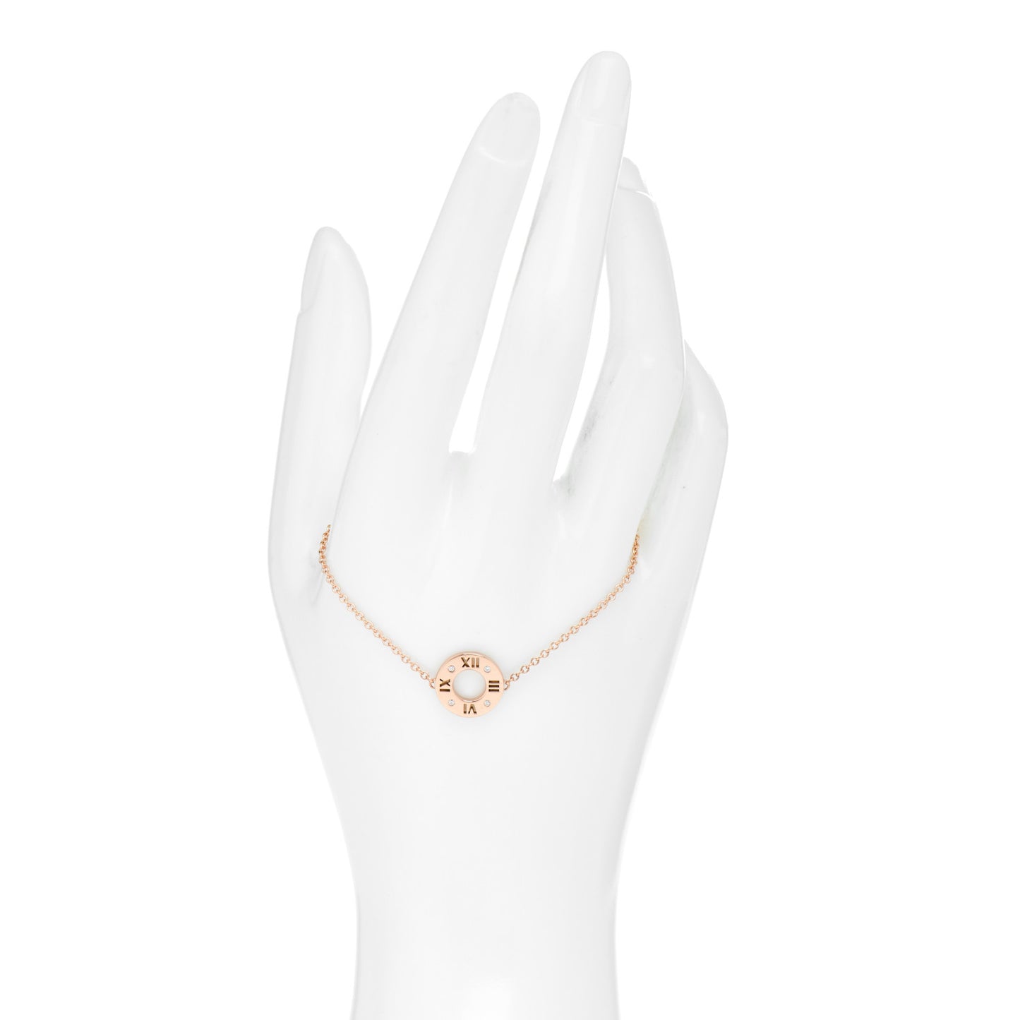 18K Rose Gold Diamond Atlas Pierced Bracelet