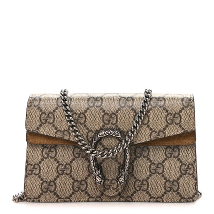 Gucci GG Supreme Monogram Super Mini Dionysus Shoulder Bag Taupe 1 of 10