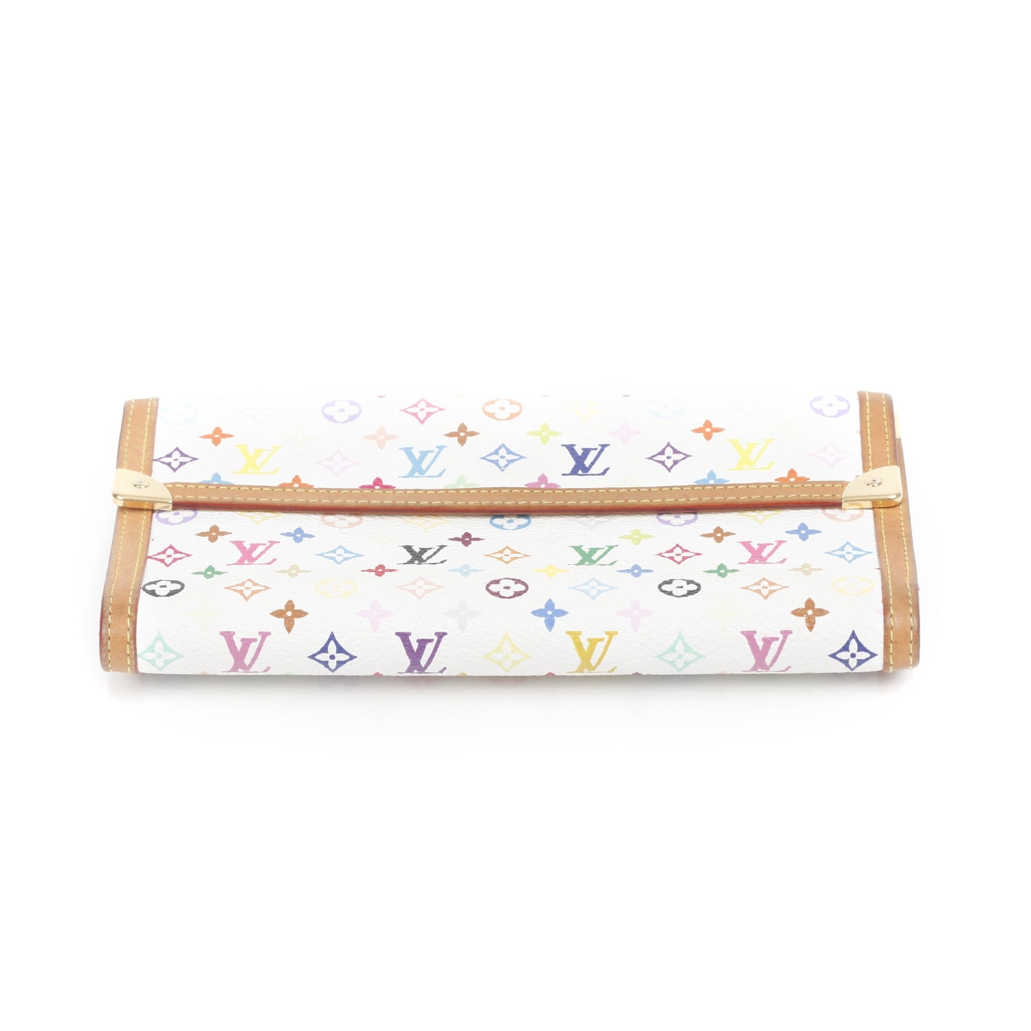 Louis Vuitton Monogram Multicolor Porte Tresor International Wallet White 3 of 9