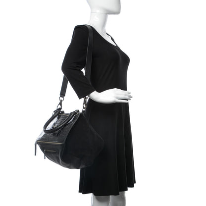 Givenchy Calfskin Crocodile Embossed Medium Pandora Black 2 of 13