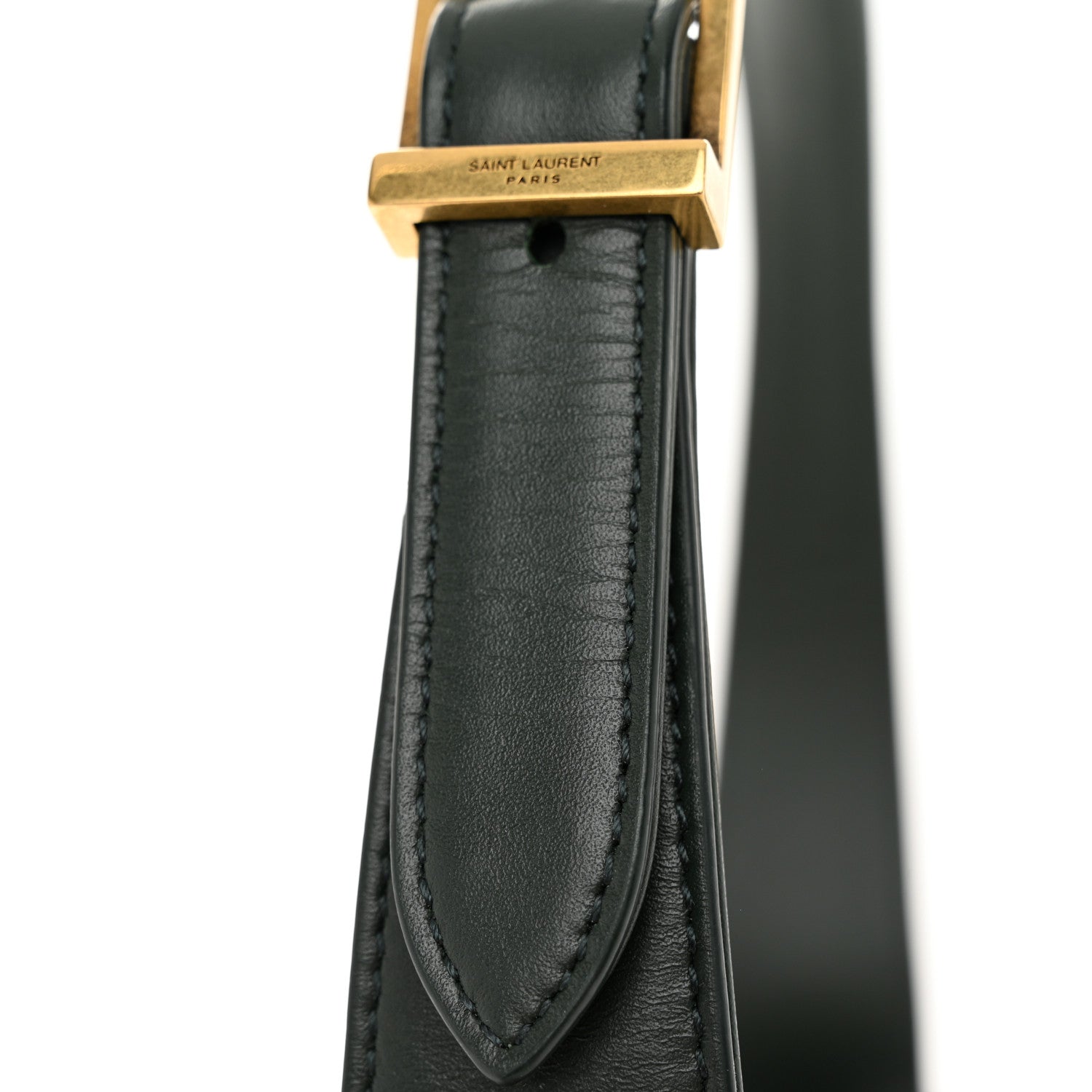 Saint Laurent Smooth Calfskin Le 5 A 7 Hobo Vert Fonce 11 of 12