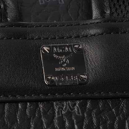 MCM Visetos Medium Stark Logo Stripe Backpack Black 9 of 11