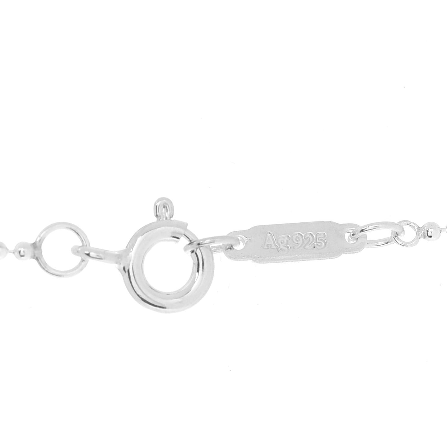 Sterling Silver Key Pendant Bead Chain Necklace