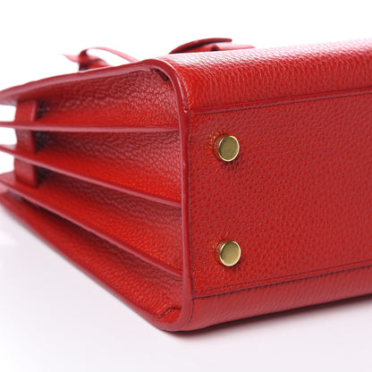 Saint Laurent Grained Calfskin Baby Sac De Jour Lipstick Red 9 of 12