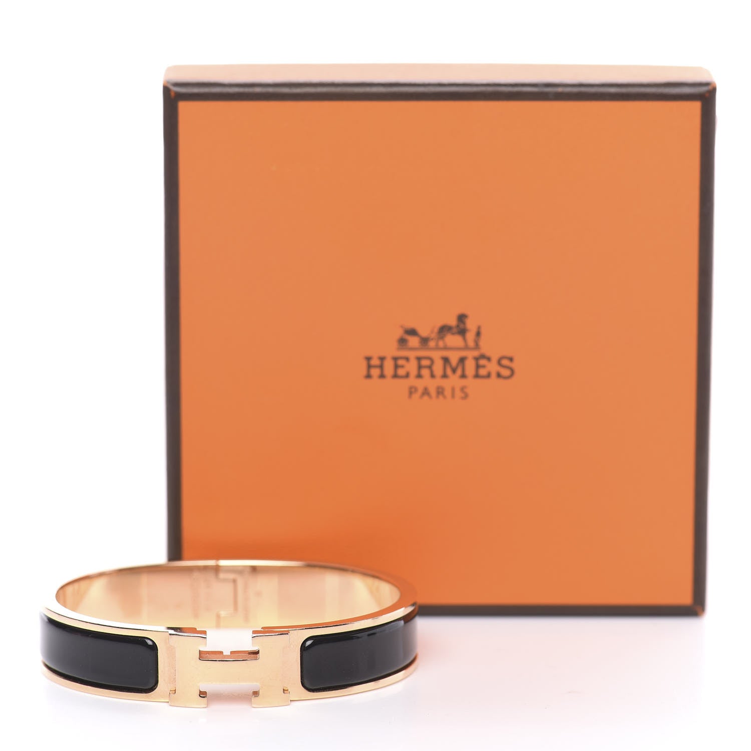 Hermes Enamel Narrow Clic Clac H Bracelet PM Black 6 of 6
