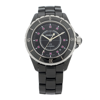 Chanel Stainless Steel Ceramic Ruby 38mm J12 Automatic Watch Black 1 of 5