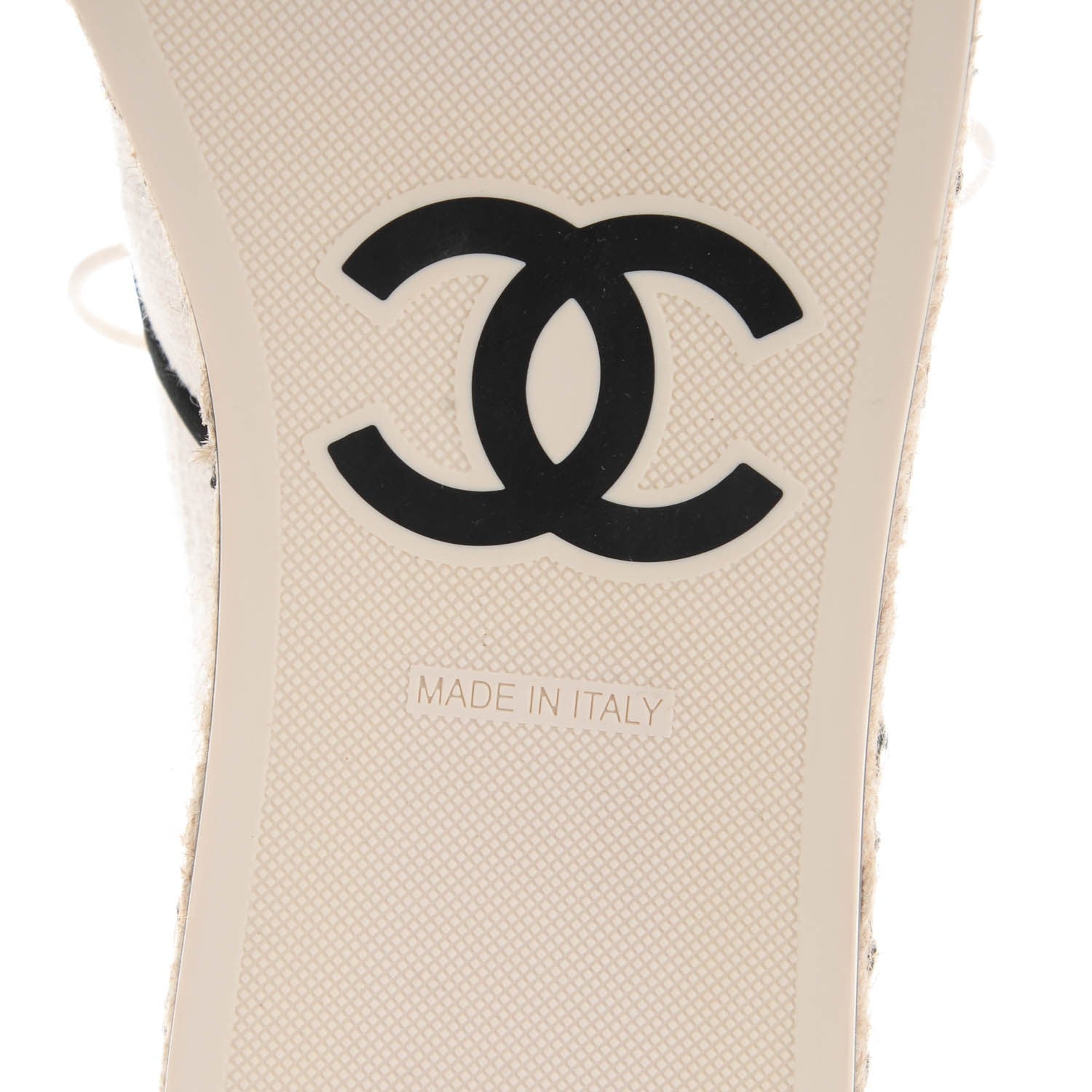 Chanel Cotton Lace Up Espadrilles 41 Light Beige 8 of 8