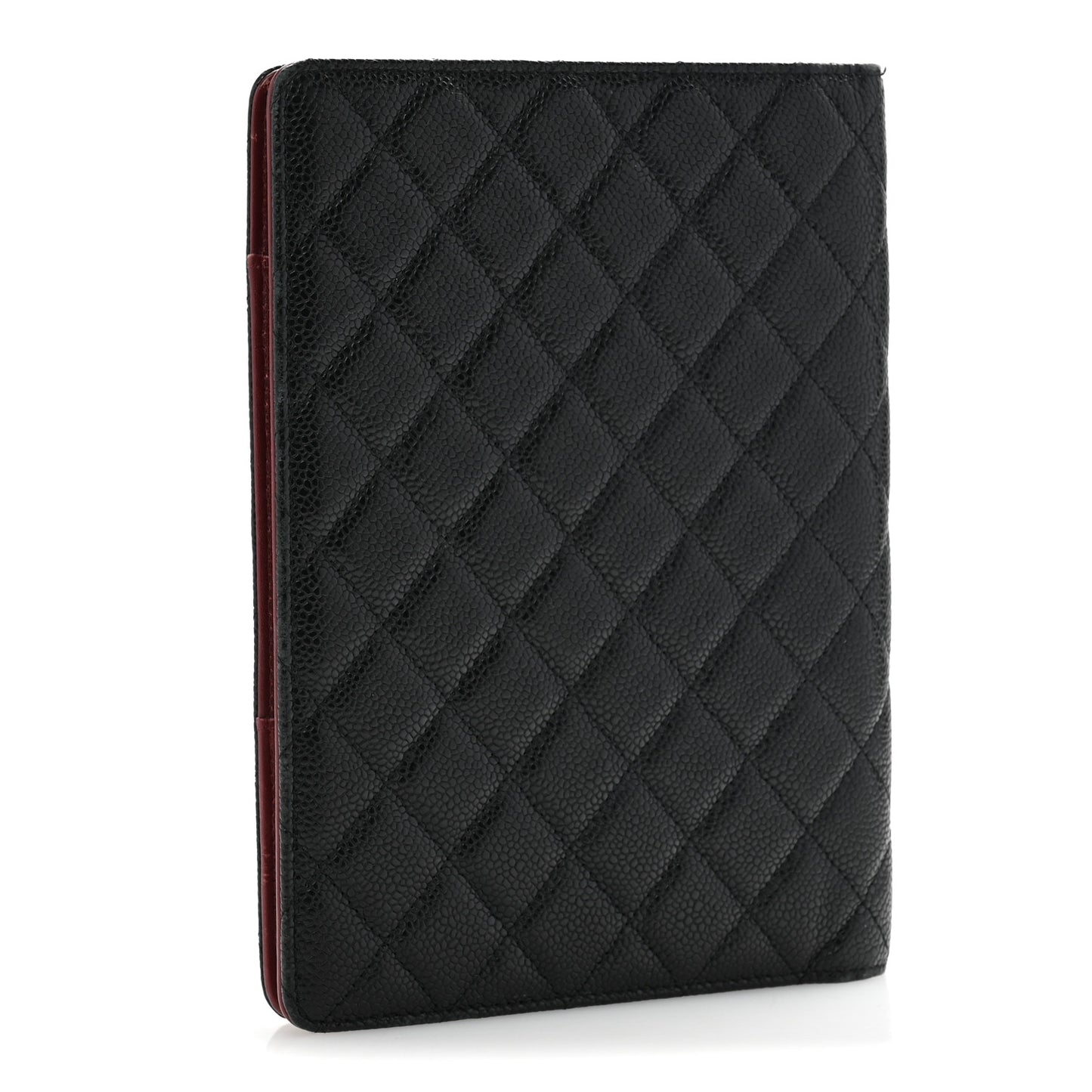 Caviar Quilted Large Agenda Cover Black