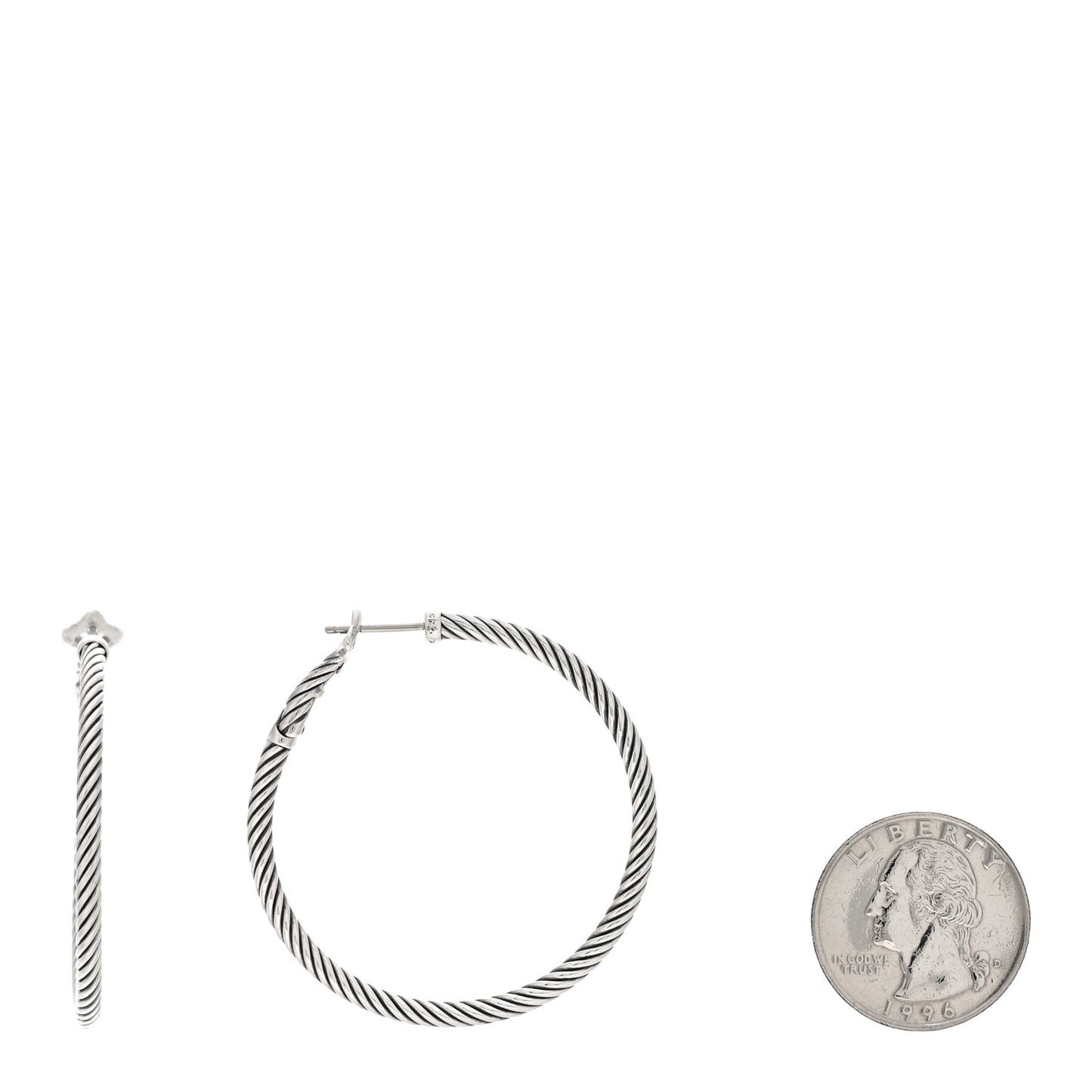 Sterling Silver Medium Cable Classics Hoop Earrings