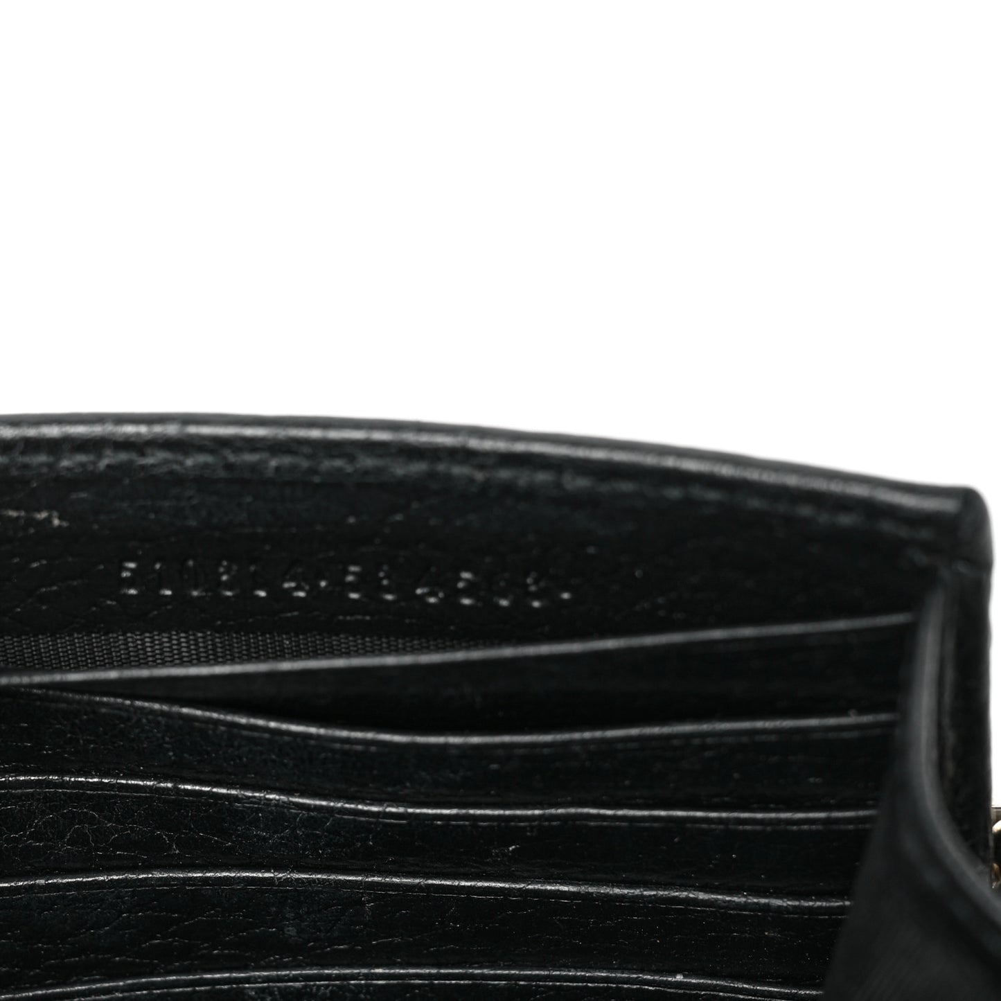 Dollar Calfskin Interlocking G Chain Wallet Black