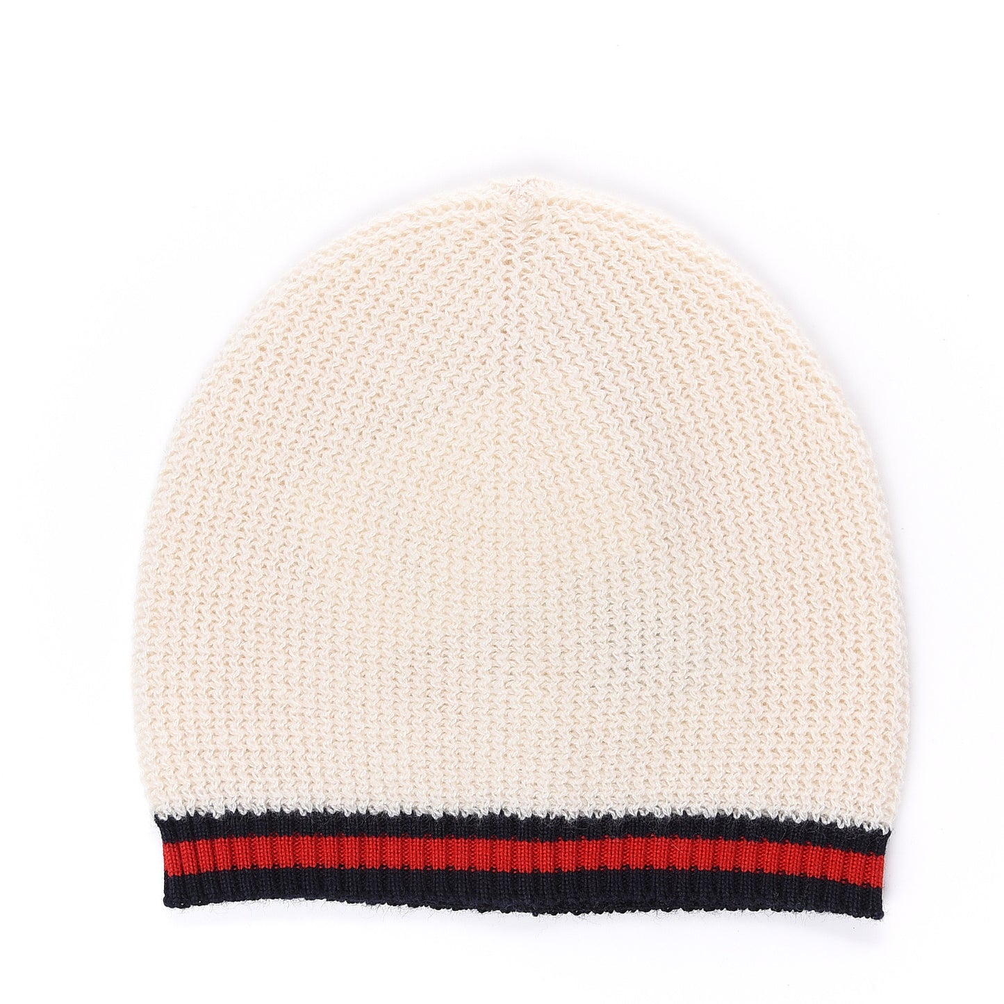 Cashmere Web Beanie Hat L White
