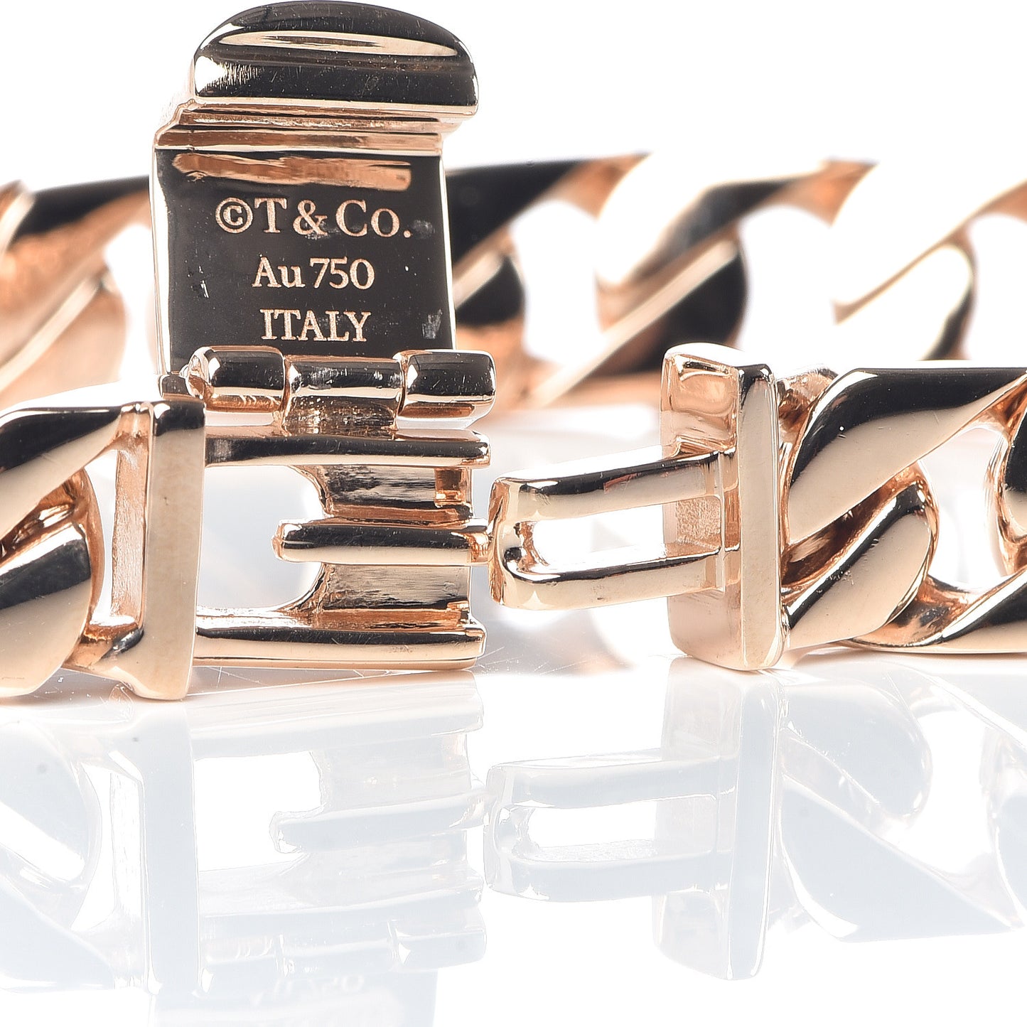 18K Rose Gold Curb Link Bracelet