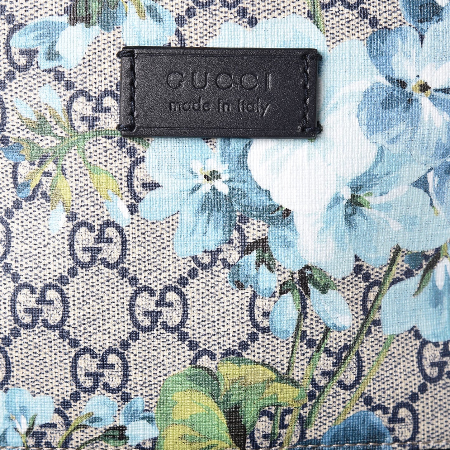 GG Supreme Monogram Blooms Small Day Backpack Blue