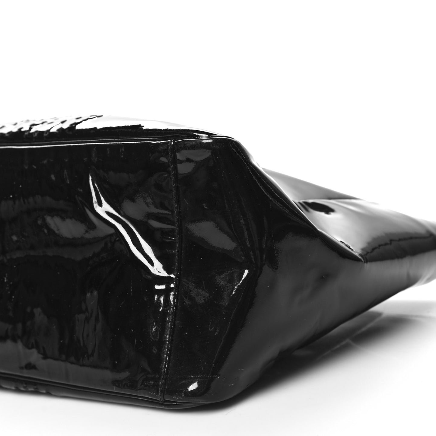 Patent Perforated CC Tote Black