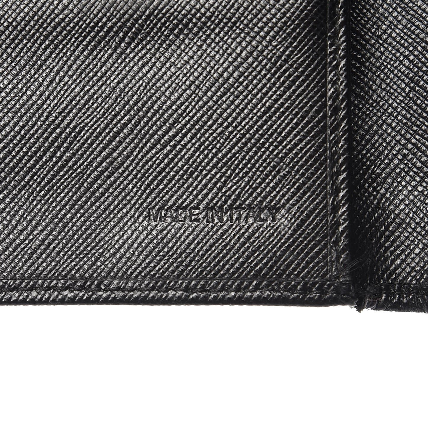 Saffiano Metal Continental Flap Wallet Nero Black
