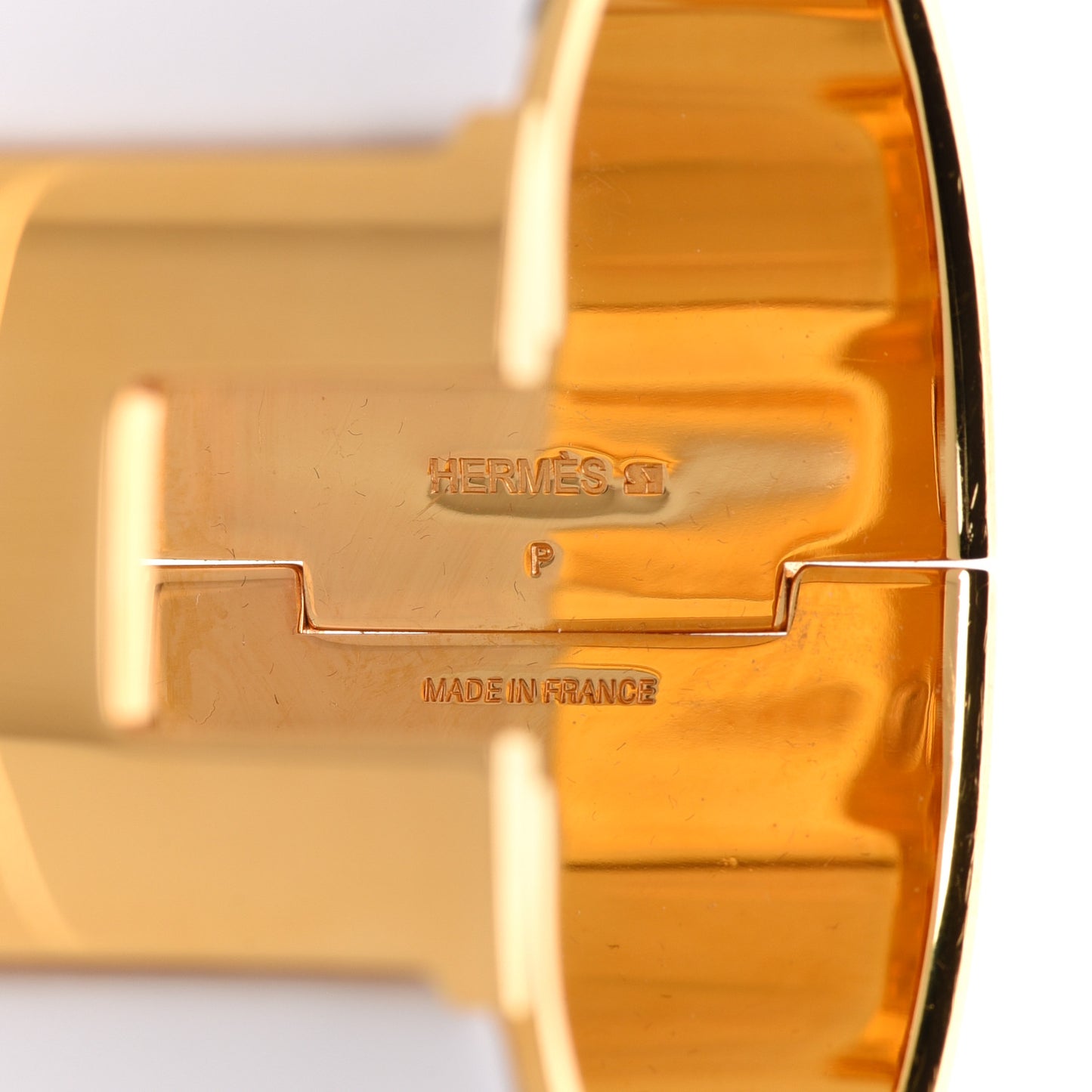 Enamel Extra Wide Clic Clac H Bracelet PM White