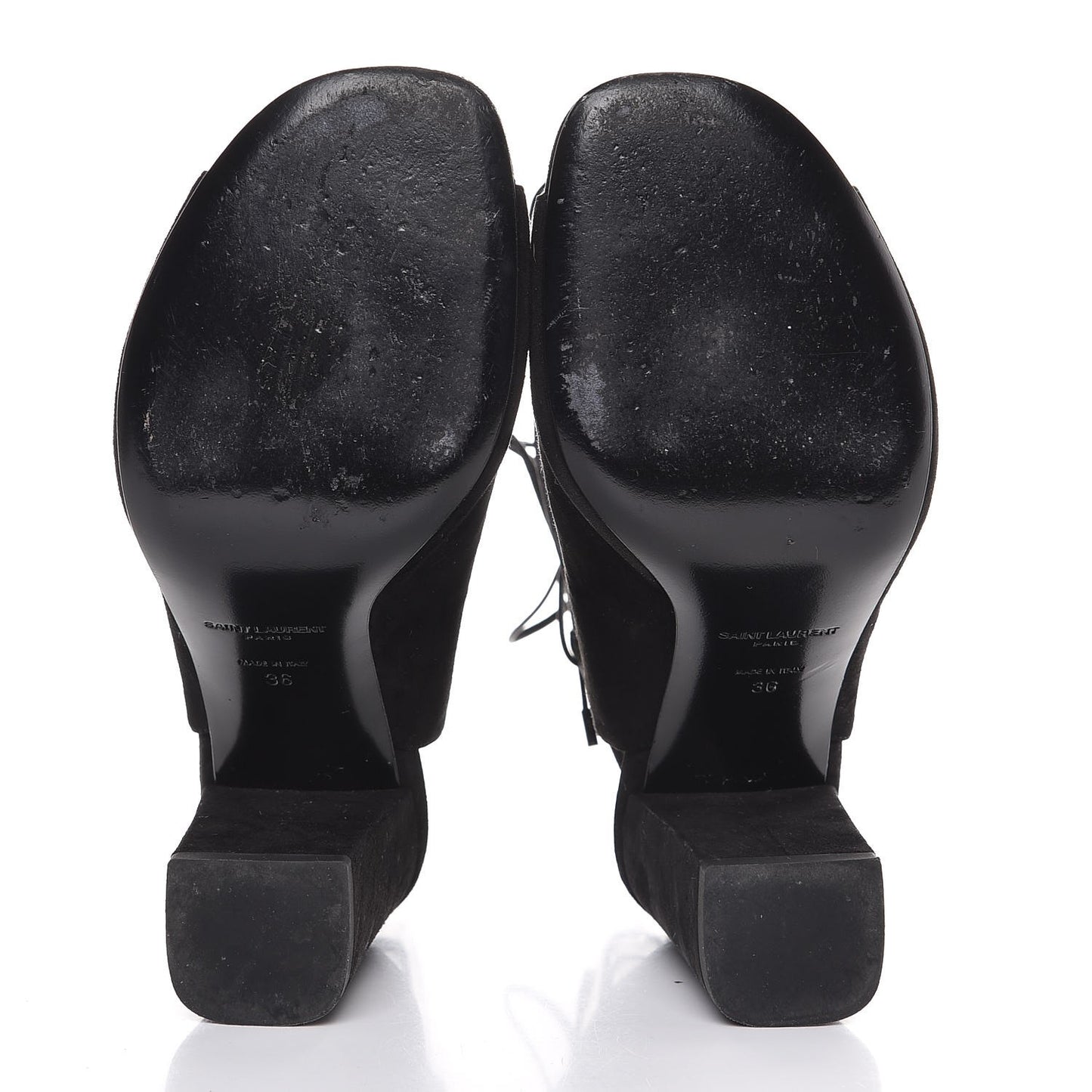 Suede Babies Lace Up Sandal 36 Black