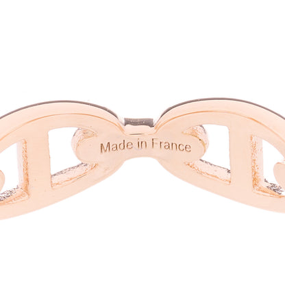 Hermes 18K Rose Gold PM Chaine d'Ancre Enchainee Ring 58 8.25 5 of 7