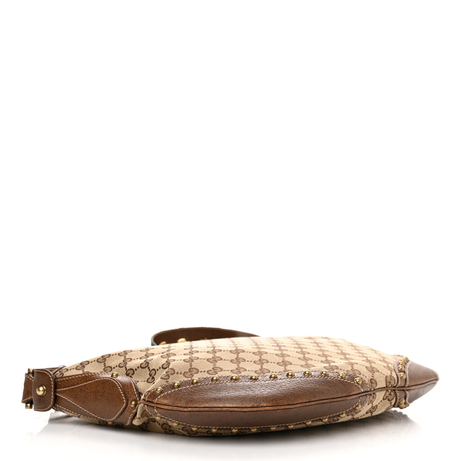 Gucci Monogram Pelham Studded Shoulder Bag Brown 4 of 13