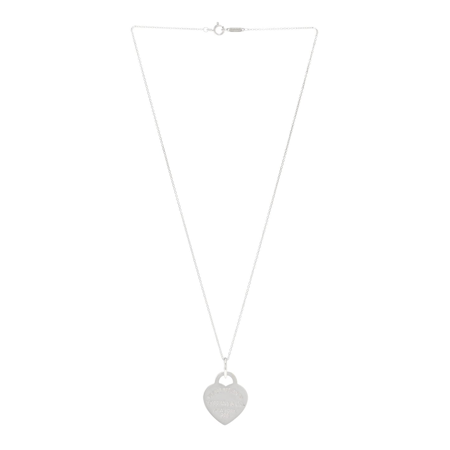 Sterling Silver Medium Return To Tiffany Heart Pendant Necklace