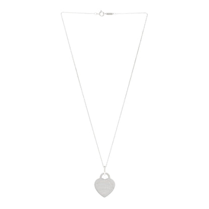 Tiffany Sterling Silver Medium Return To Tiffany Heart Pendant Necklace 3 of 4