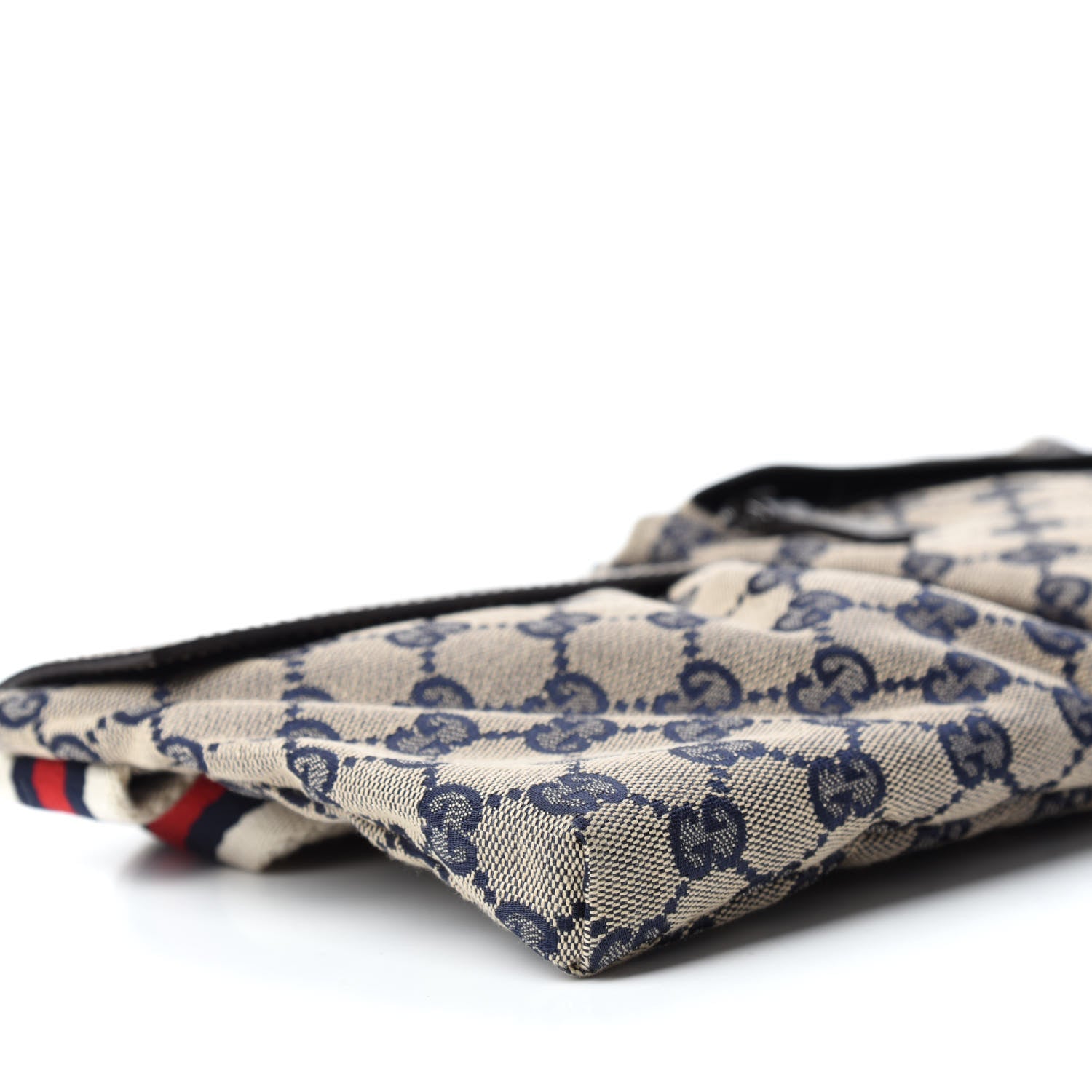Gucci GG Monogram Web Double Pocket Belt Bag Navy 8 of 11