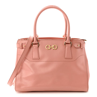 Salvatore Ferragamo Hammered Calfskin Batik Tote  Blush 1 of 10