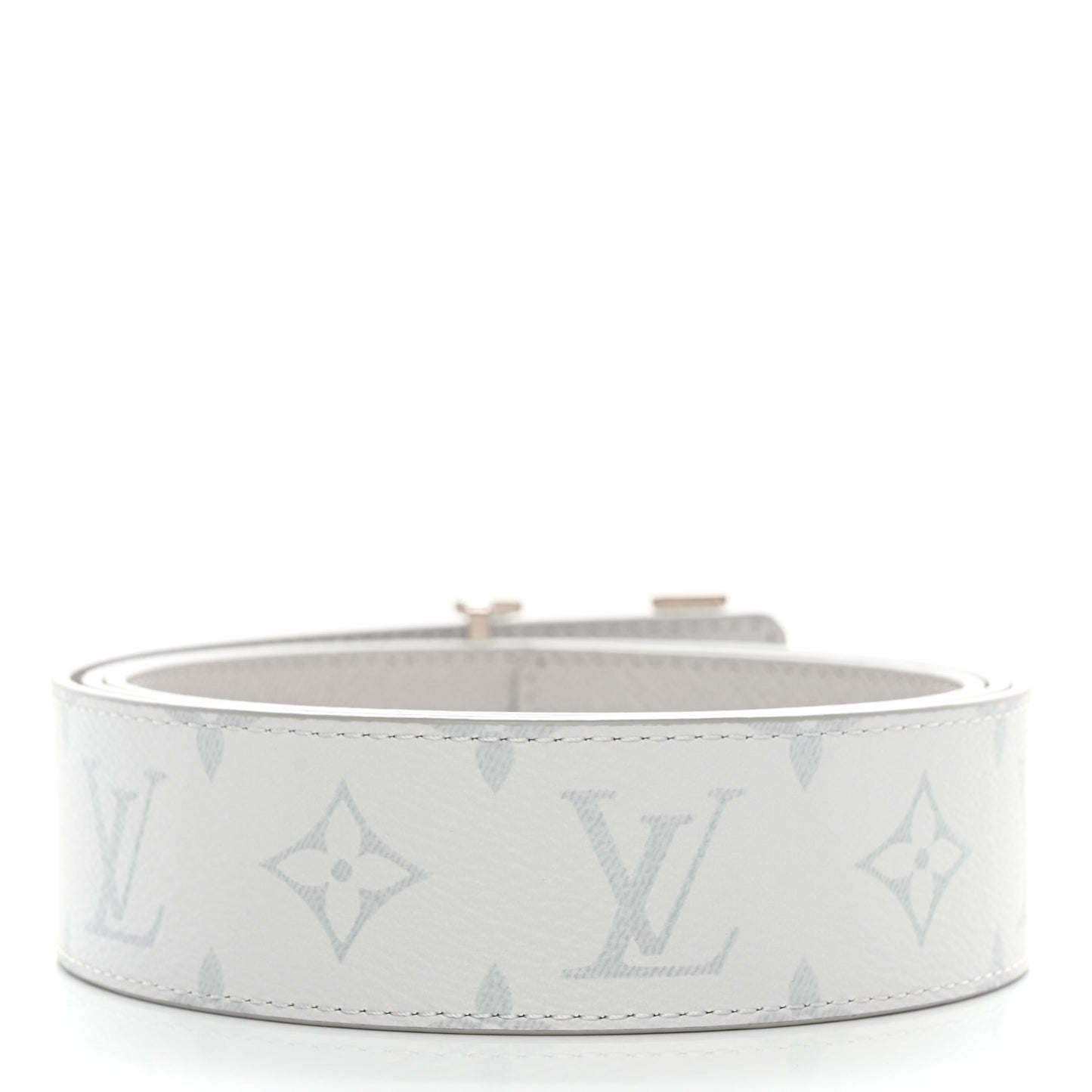 Taiga Monogram 40mm LV Initiales Belt 110 44 White