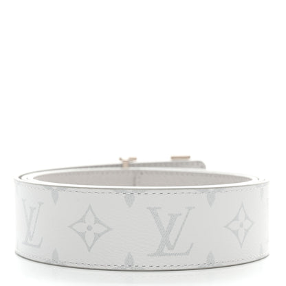 Louis Vuitton Taiga Monogram 40mm LV Initiales Belt 110 44 White 2 of 5